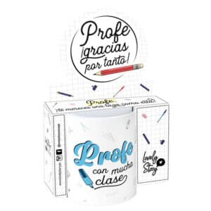 Taza 330 ml Profe con Mucha Clase – Regalo Original para Profesores